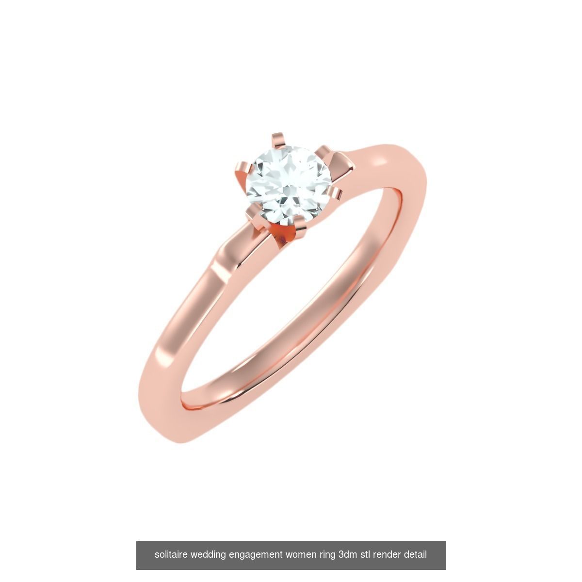 135 solo diamond solitaire wedding engagement women rings 3D Model Collection_87