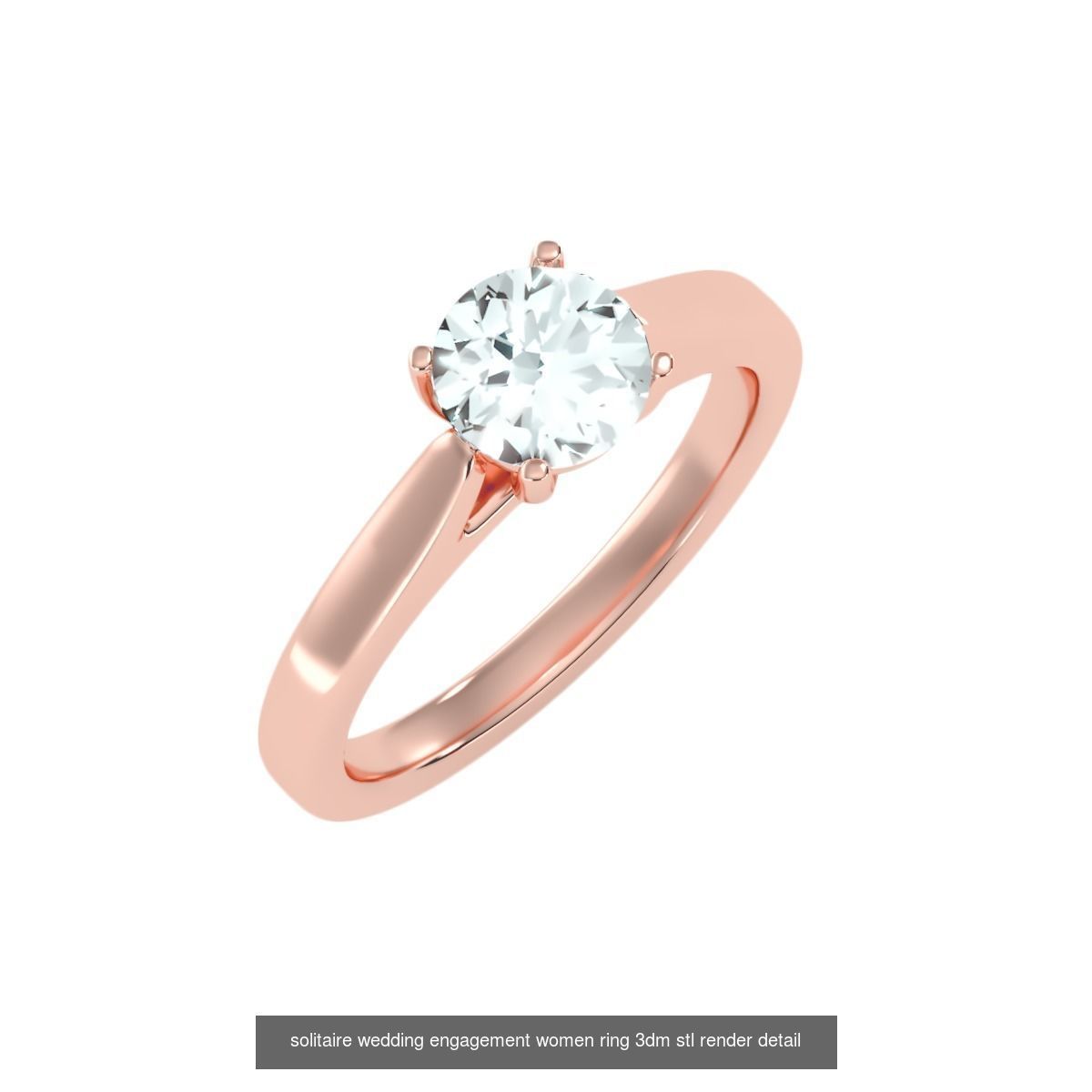 135 solo diamond solitaire wedding engagement women rings 3D Model Collection_77
