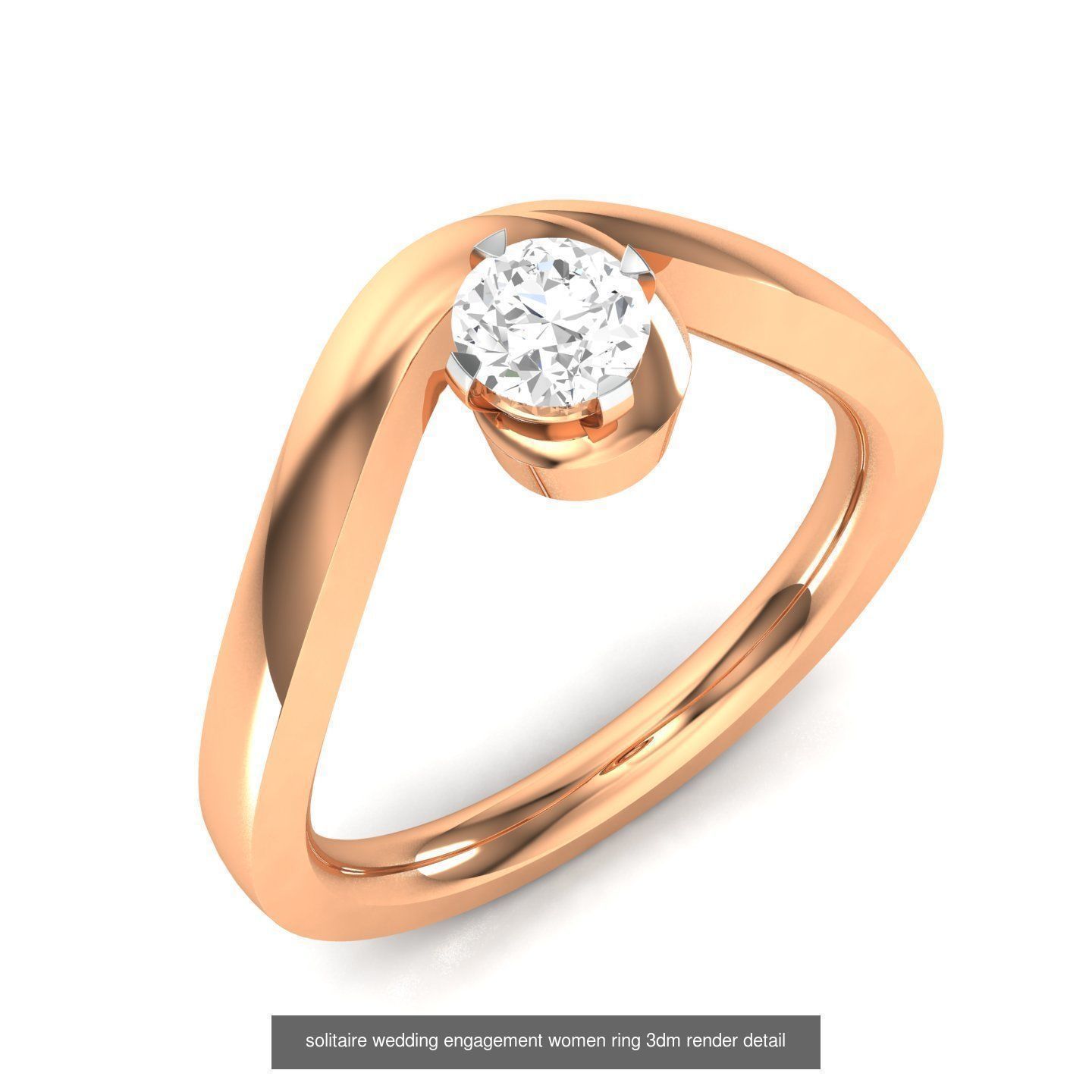 135 solo diamond solitaire wedding engagement women rings 3D Model Collection_42