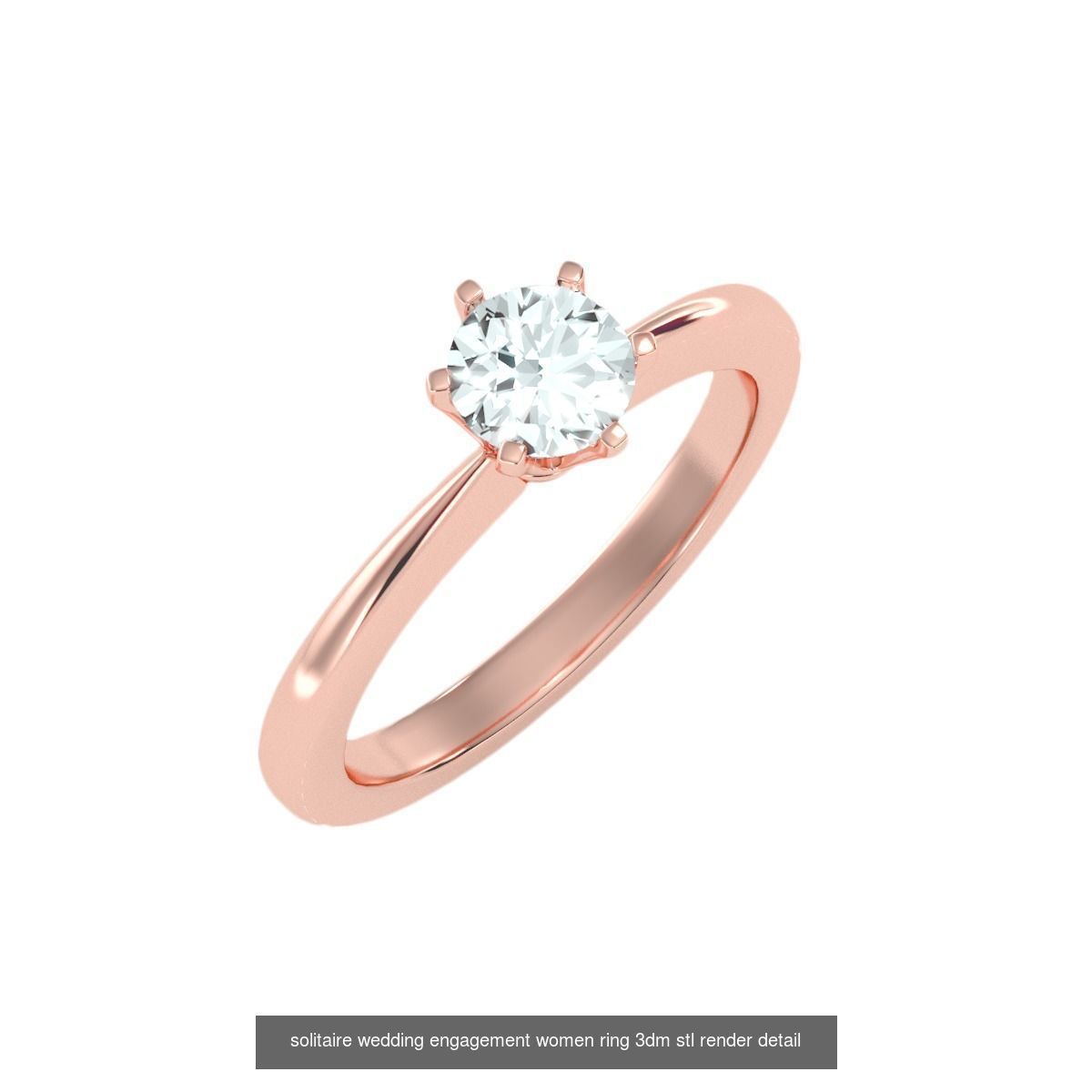 135 solo diamond solitaire wedding engagement women rings 3D Model Collection_147