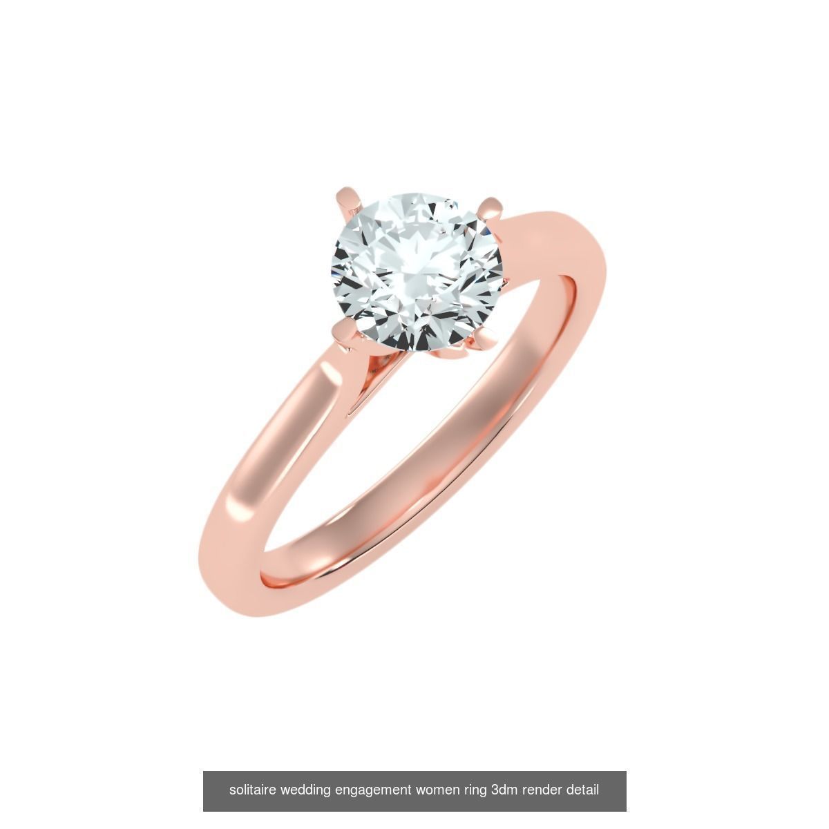 135 solo diamond solitaire wedding engagement women rings 3D Model Collection_99