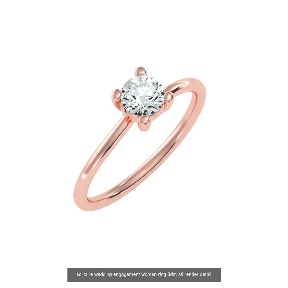 135 solo diamond solitaire wedding engagement women rings 3D Model Collection_59