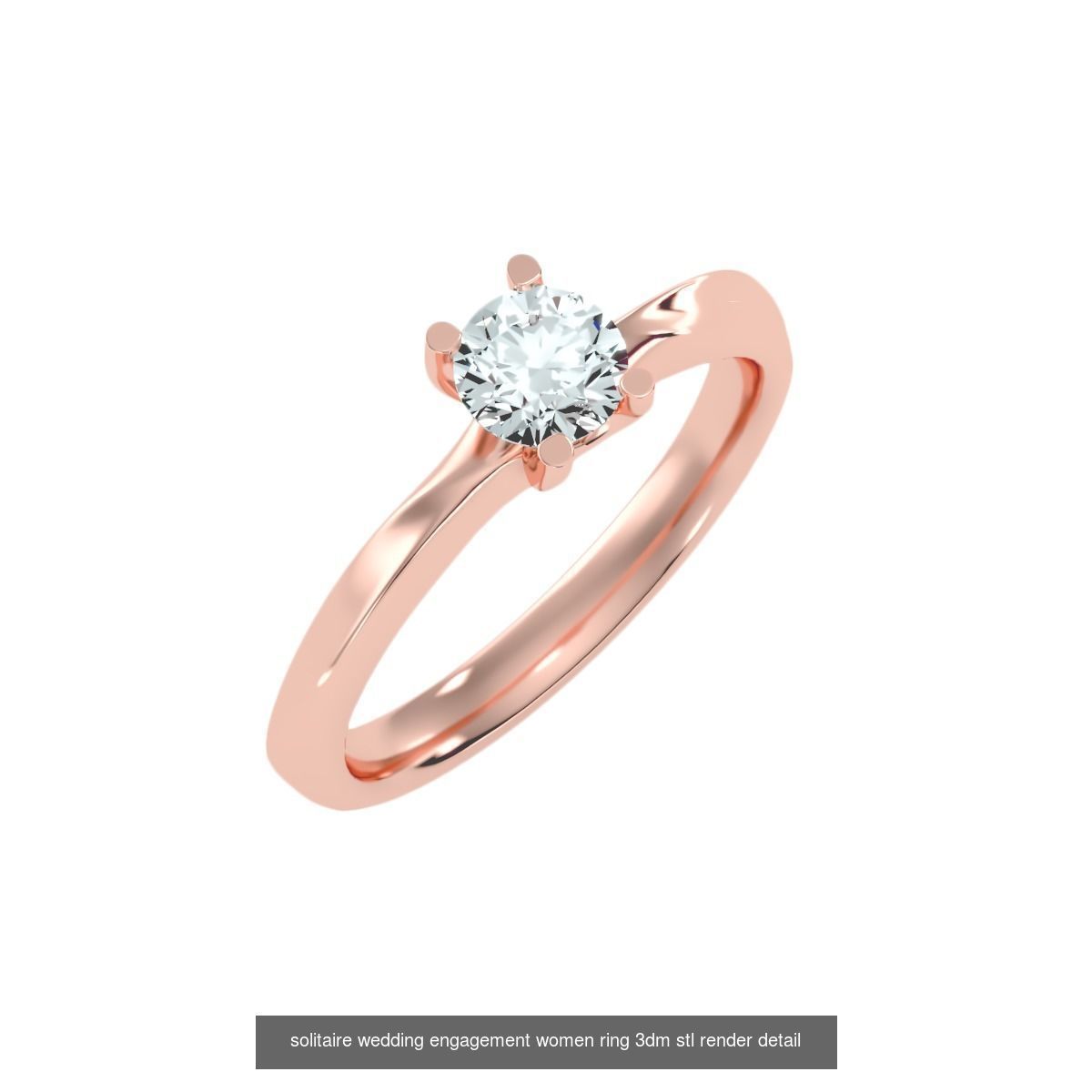 135 solo diamond solitaire wedding engagement women rings 3D Model Collection_68