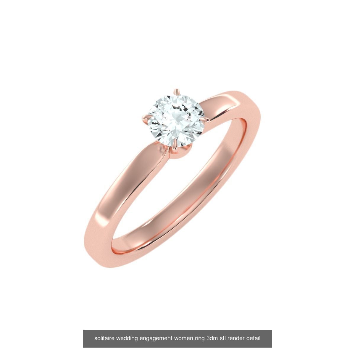 135 solo diamond solitaire wedding engagement women rings 3D Model Collection_112