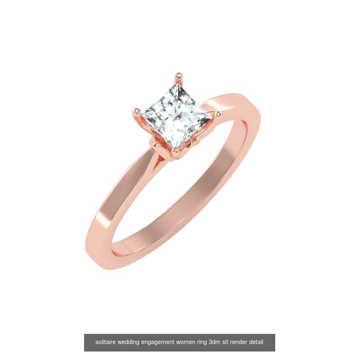 135 solo diamond solitaire wedding engagement women rings 3D Model Collection_121