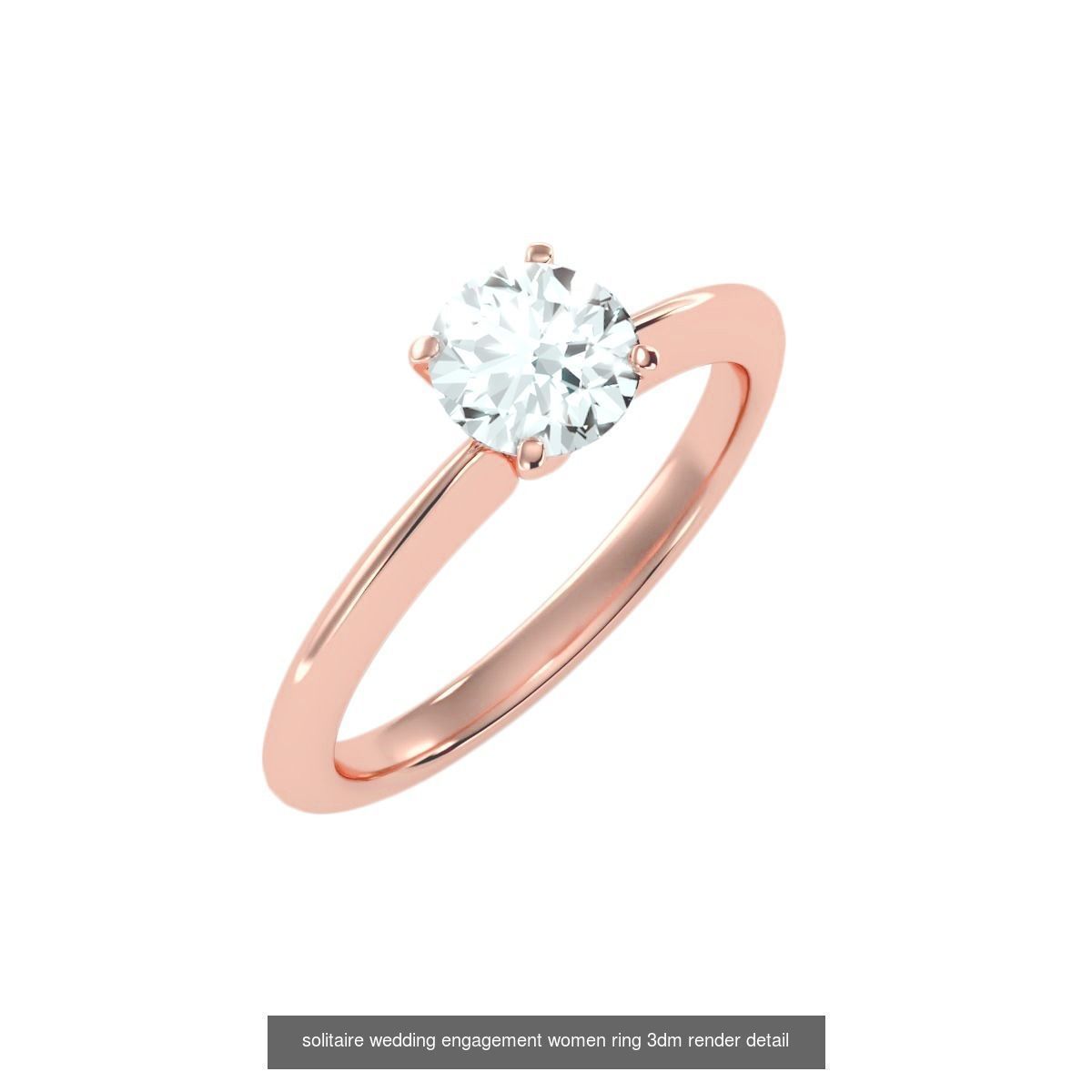 135 solo diamond solitaire wedding engagement women rings 3D Model Collection_97