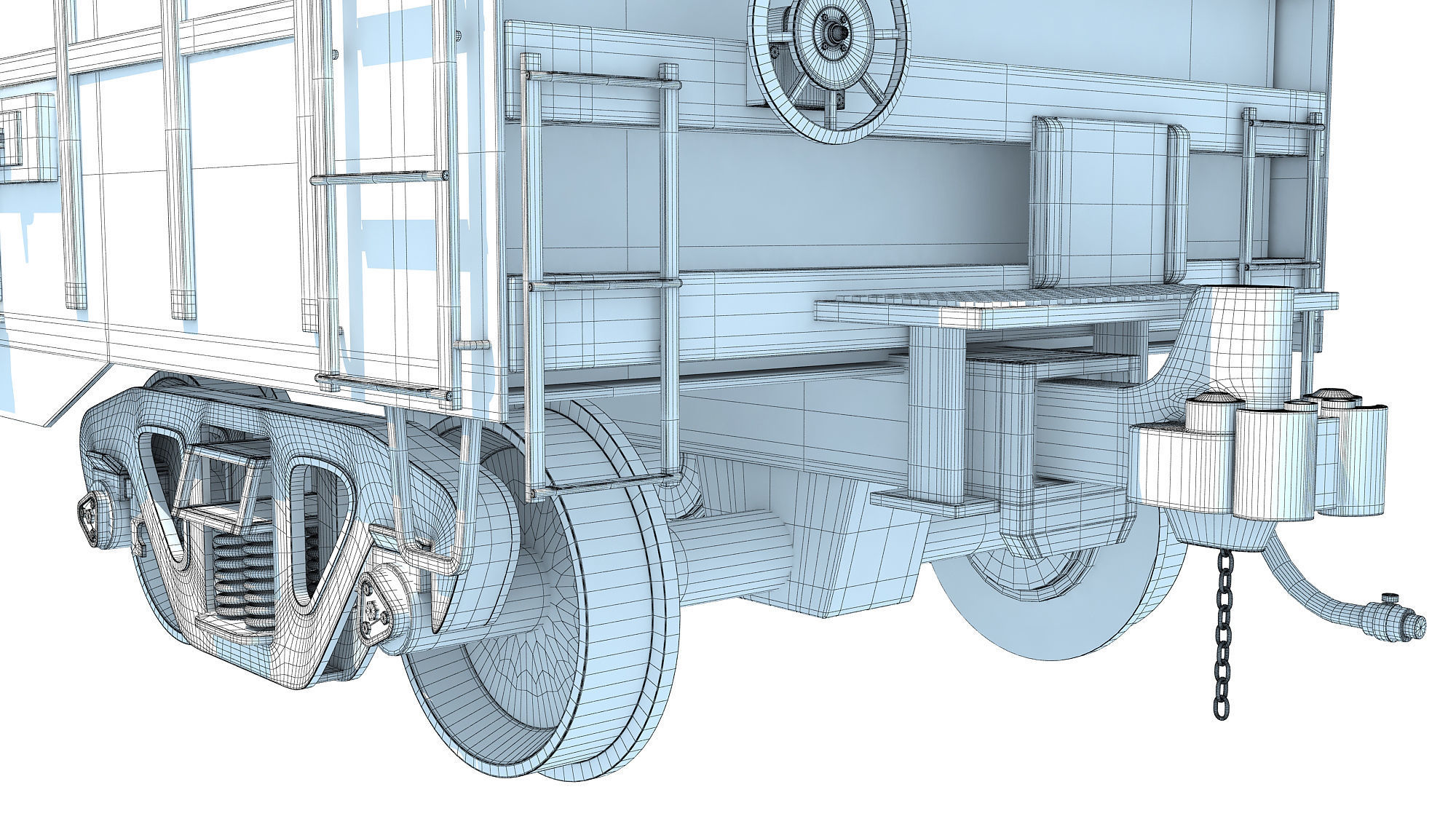 Boxcar Railroad Box Car 3D model_14
