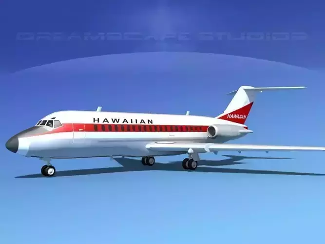 Douglas DC-9-20 Hawaiian 3D model