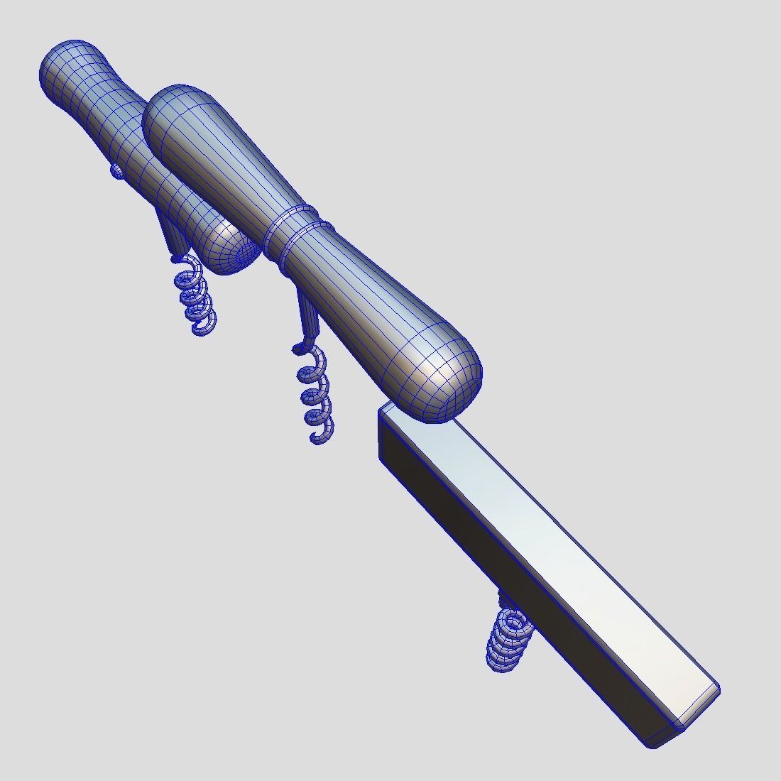 Corkscrew Pack Low-poly 3D model_7
