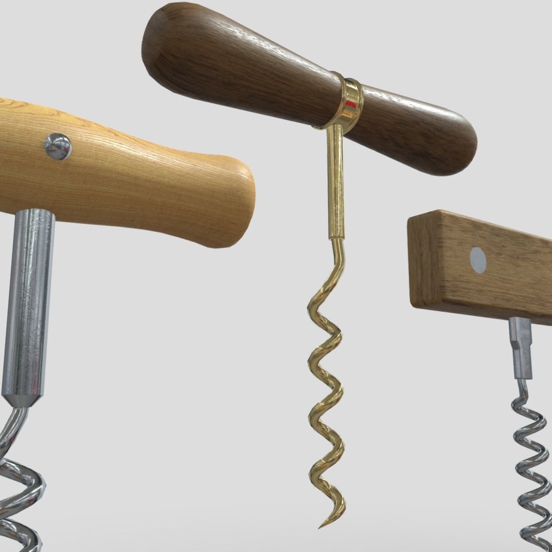 Corkscrew Pack Low-poly 3D model_12