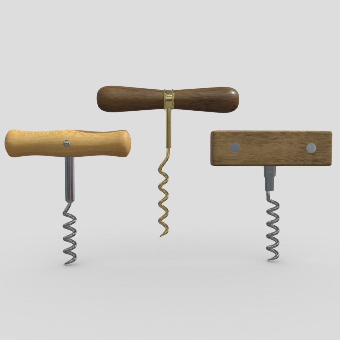 Corkscrew Pack Low-poly 3D model_2