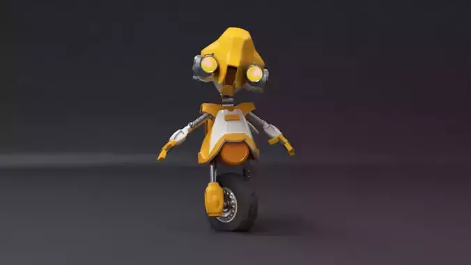 robot character rigged 3D model
