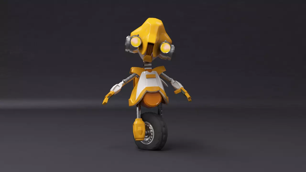 robot character rigged 3D model