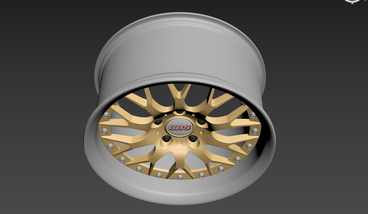 BBS 42 Style Wheels 3D model_8