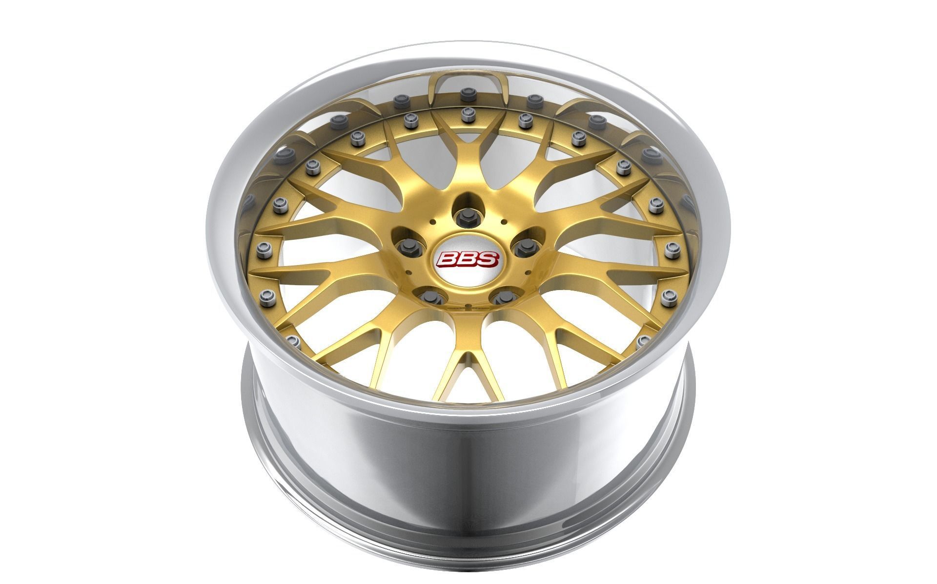 BBS 42 Style Wheels 3D model_2