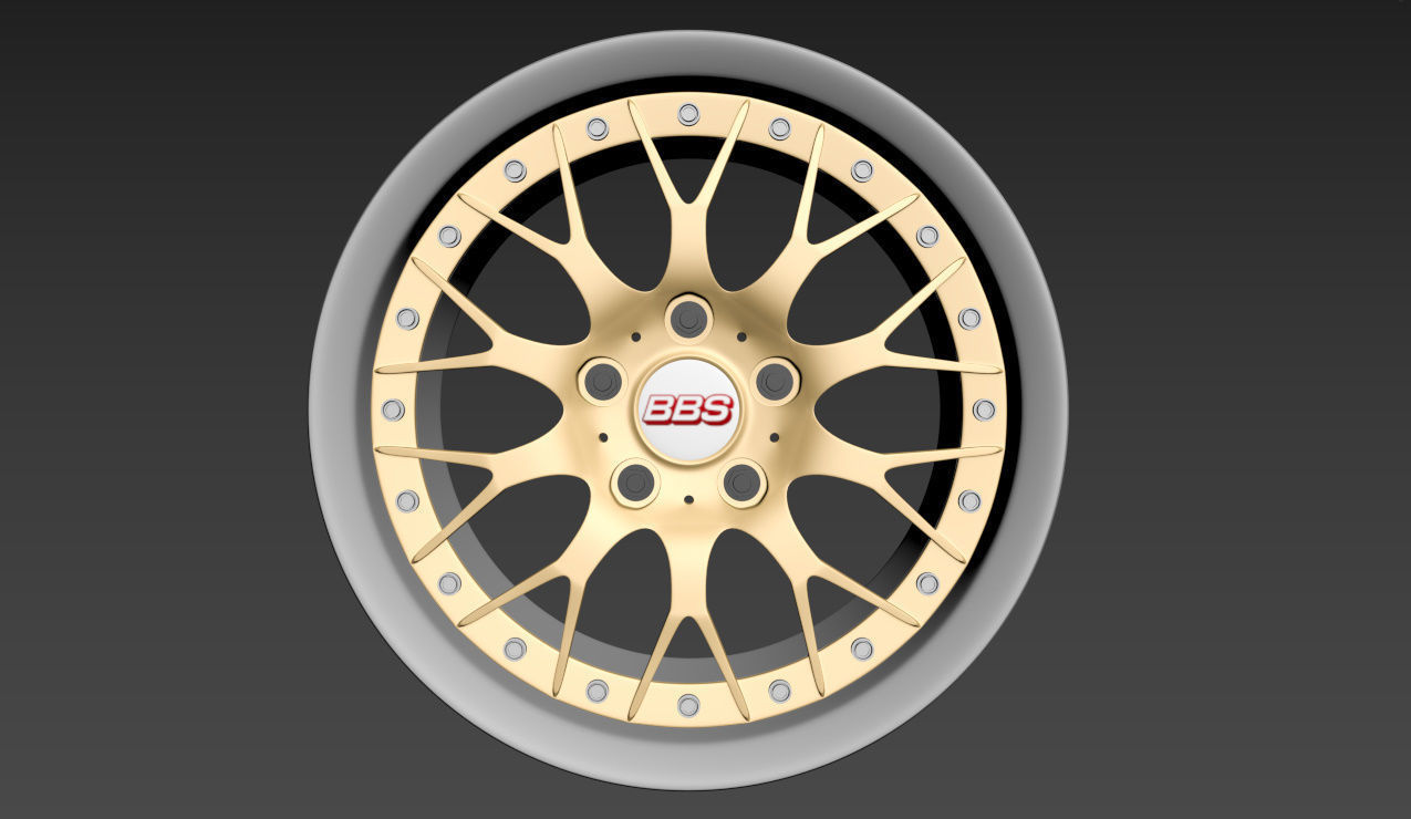 BBS 42 Style Wheels 3D model_17