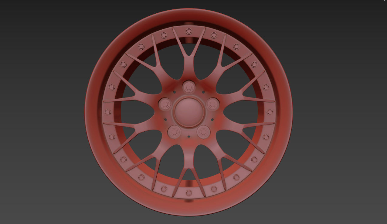 BBS 42 Style Wheels 3D model_18