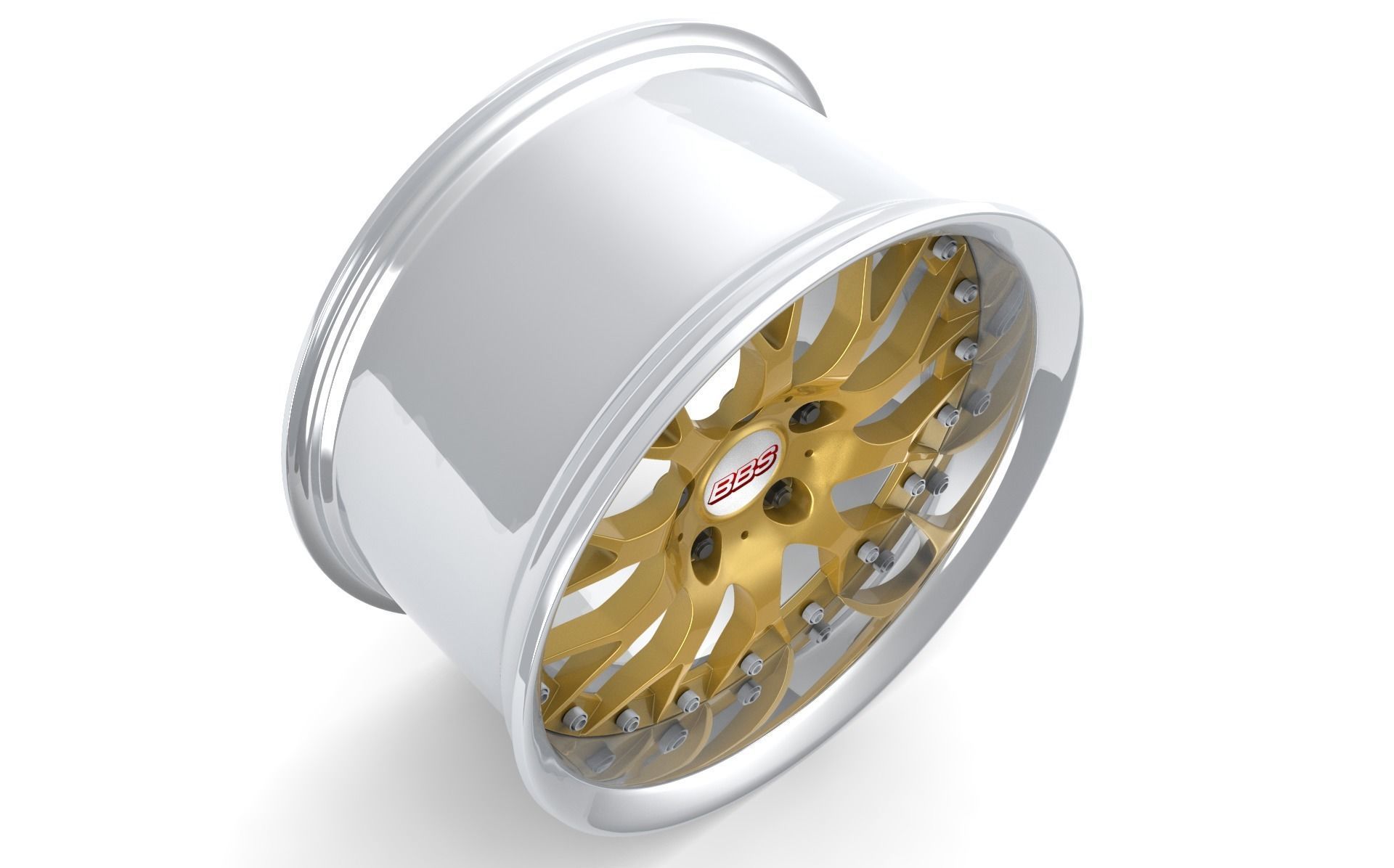 BBS 42 Style Wheels 3D model_1