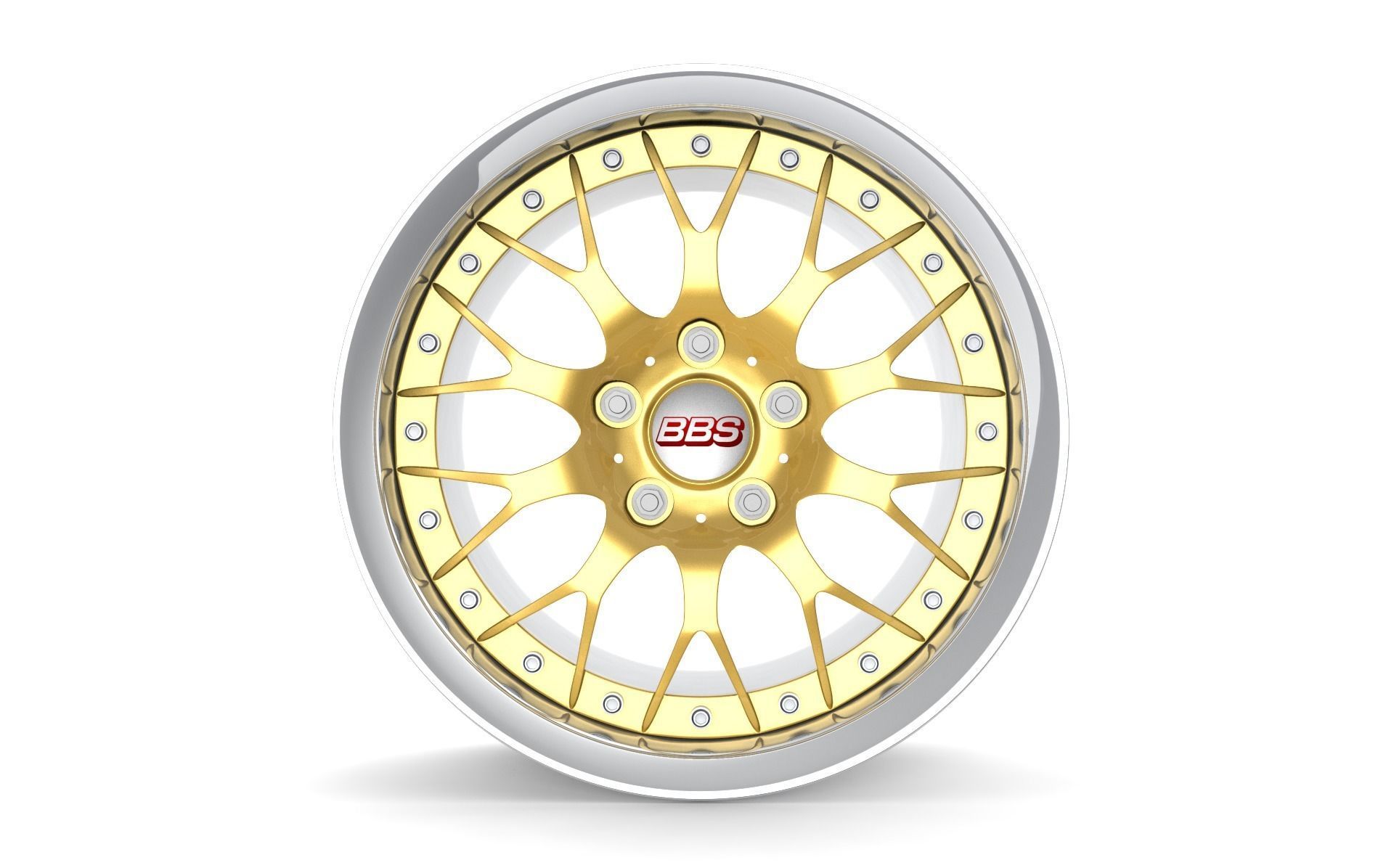 BBS 42 Style Wheels 3D model_4