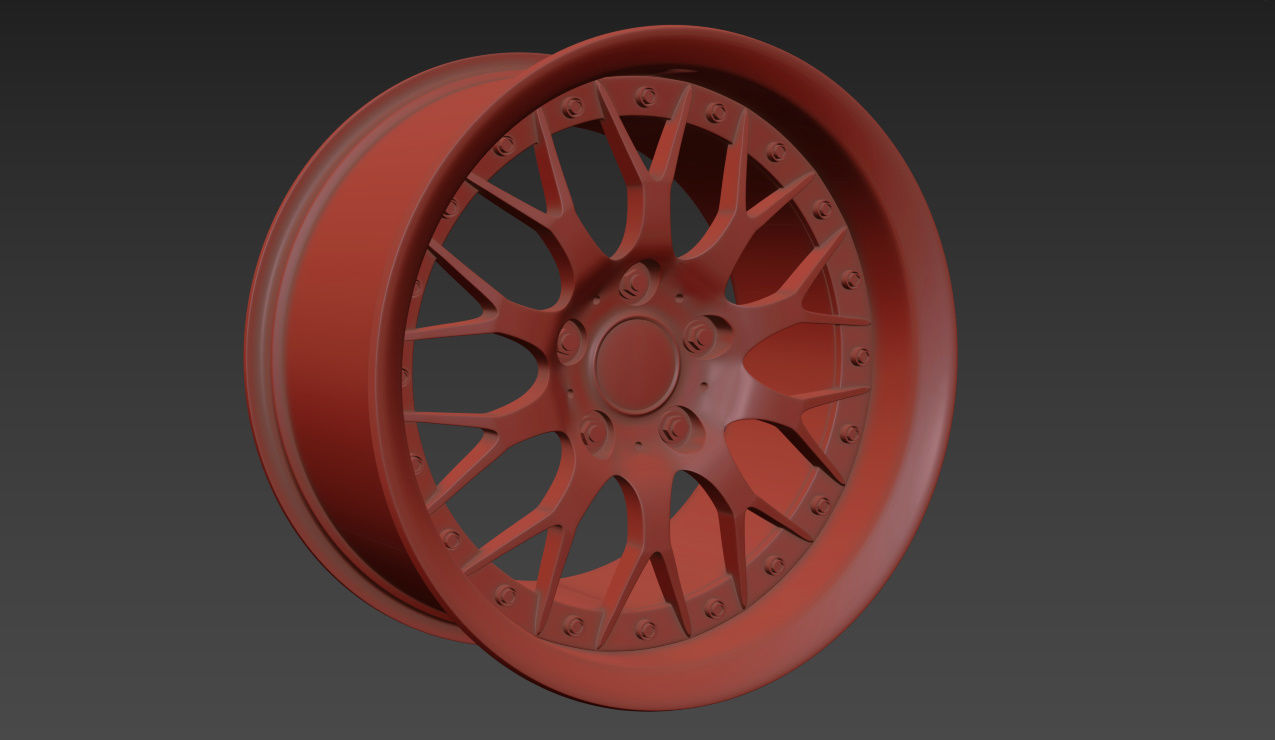 BBS 42 Style Wheels 3D model_6