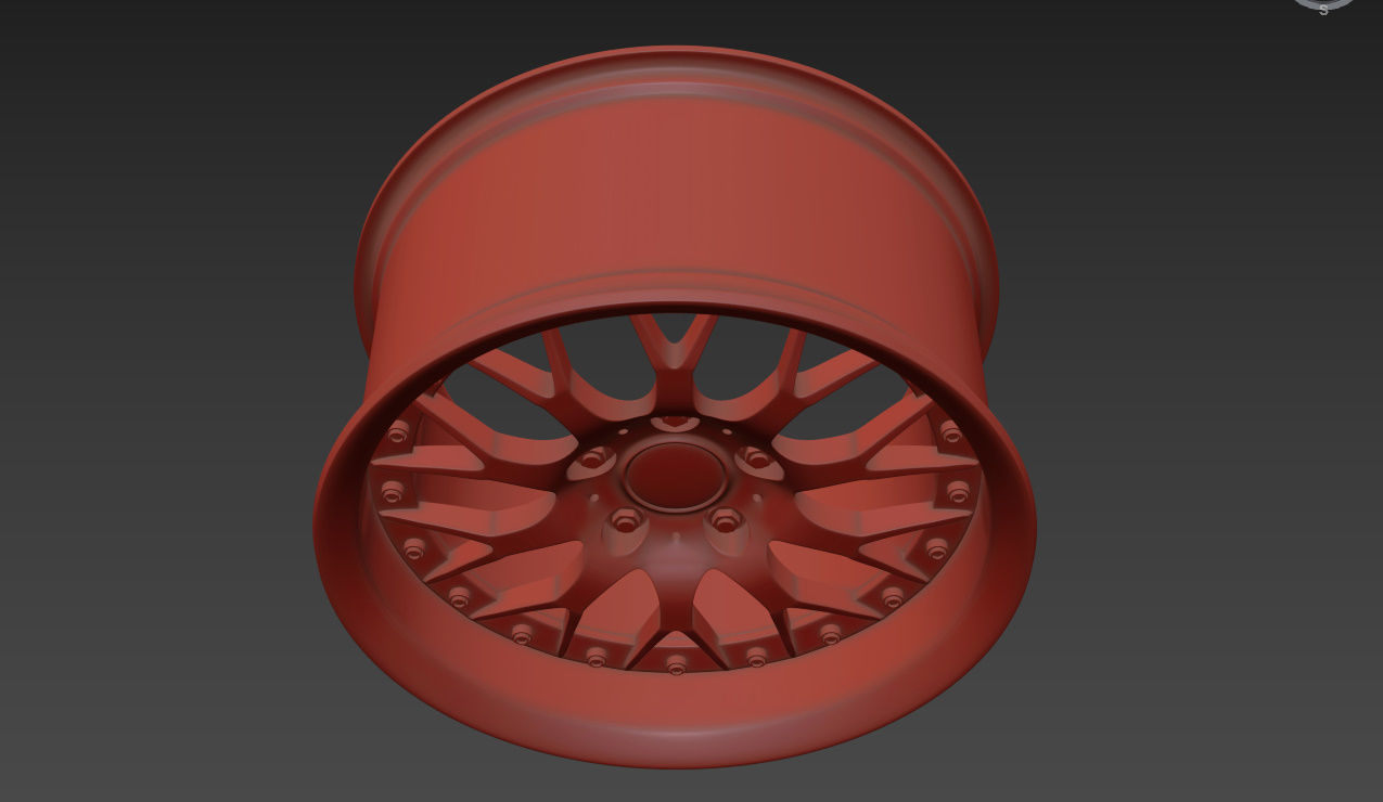 BBS 42 Style Wheels 3D model_9