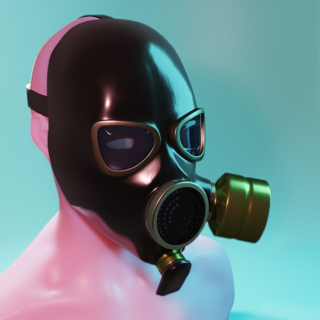 Gasmask Prototype 3D model_1