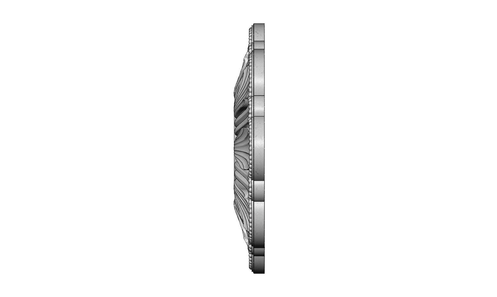 Rosette plaster molding N04 3D print model_6