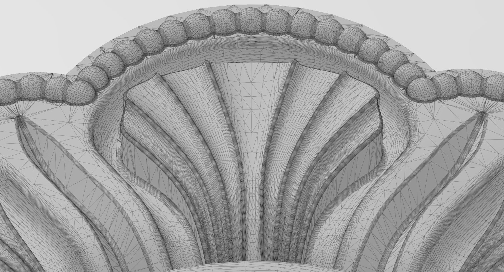 Rosette plaster molding N04 3D print model_15