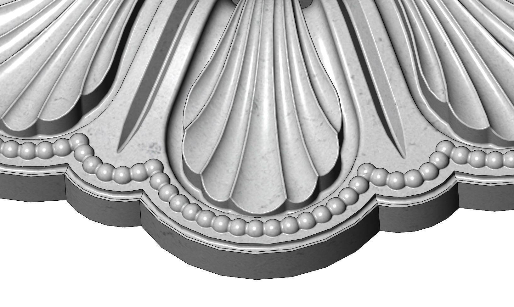Rosette plaster molding N04 3D print model_8