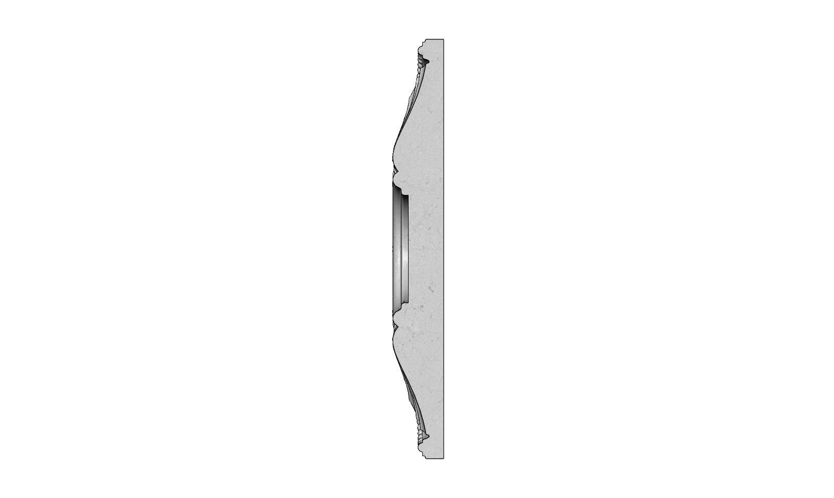 Rosette plaster molding N04 3D print model_5