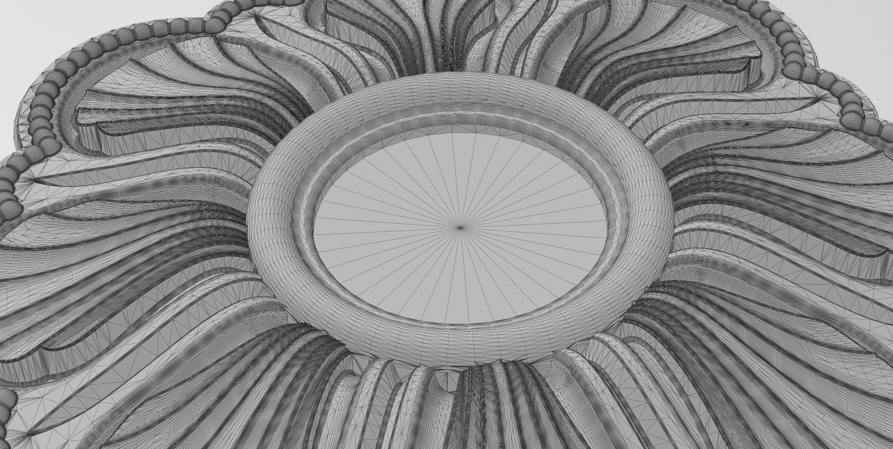 Rosette plaster molding N04 3D print model_16