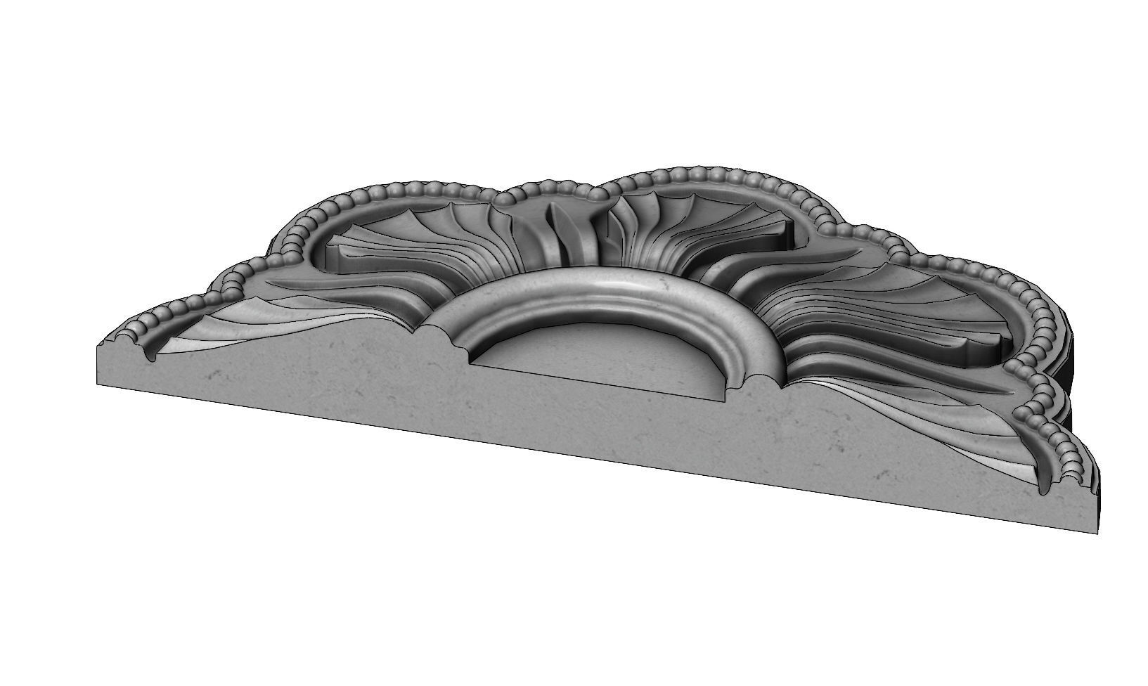 Rosette plaster molding N04 3D print model_12
