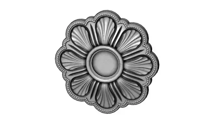 Rosette plaster molding N04 3D print model