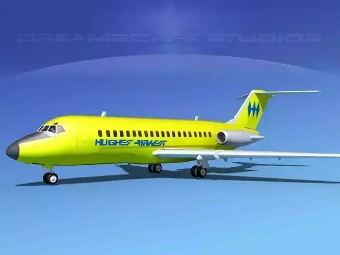 Douglas DC-9-20 Hughes Air West 3D model
