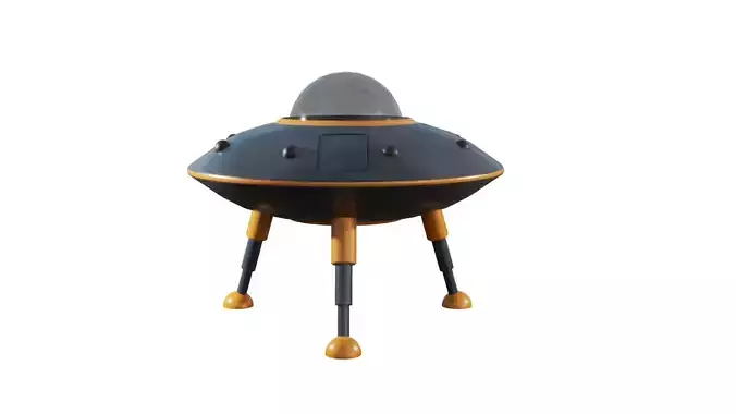 Lowpoly PBR Game-Ready UFO Spaceship