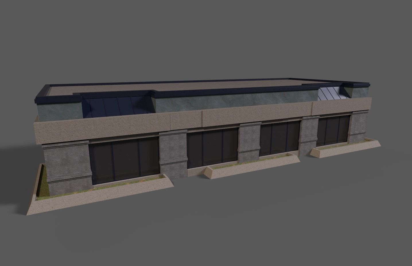 full building 1 Free low-poly 3D model_11