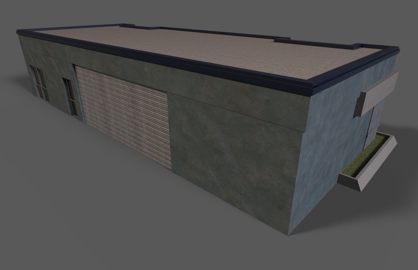 full building 1 Free low-poly 3D model_5