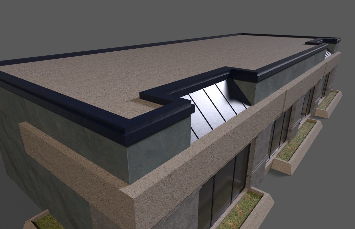 full building 1 Free low-poly 3D model_1