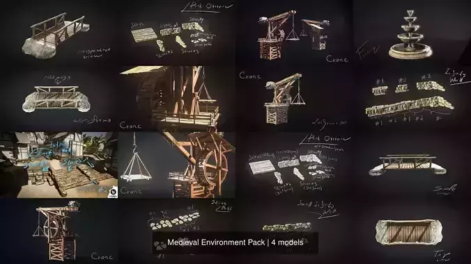 Medieval Environment Pack 3D Model Collection