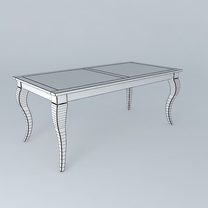 Dining Table  Free 3D model_4