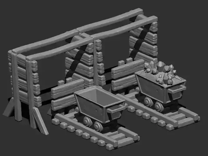 3D Printing Mine Props 3D print model