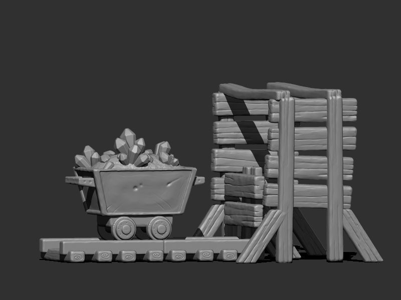 3D Printing Mine Props 3D print model_3