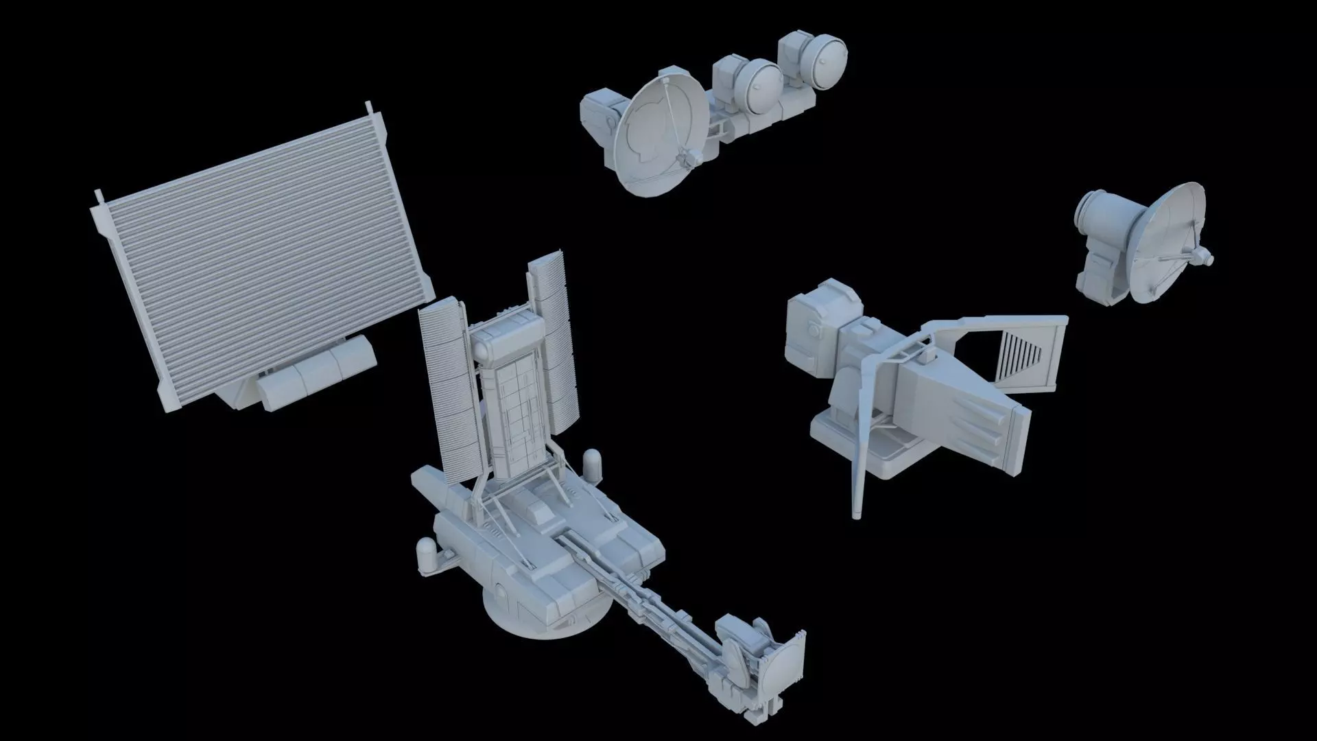 Radar set 3D model
