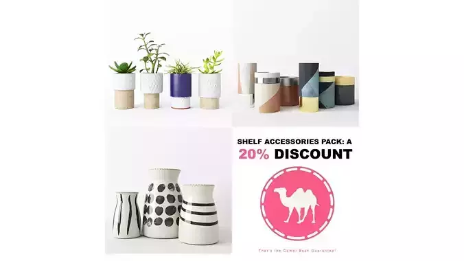 Shelf Accessories Pack A 3D Model Collection