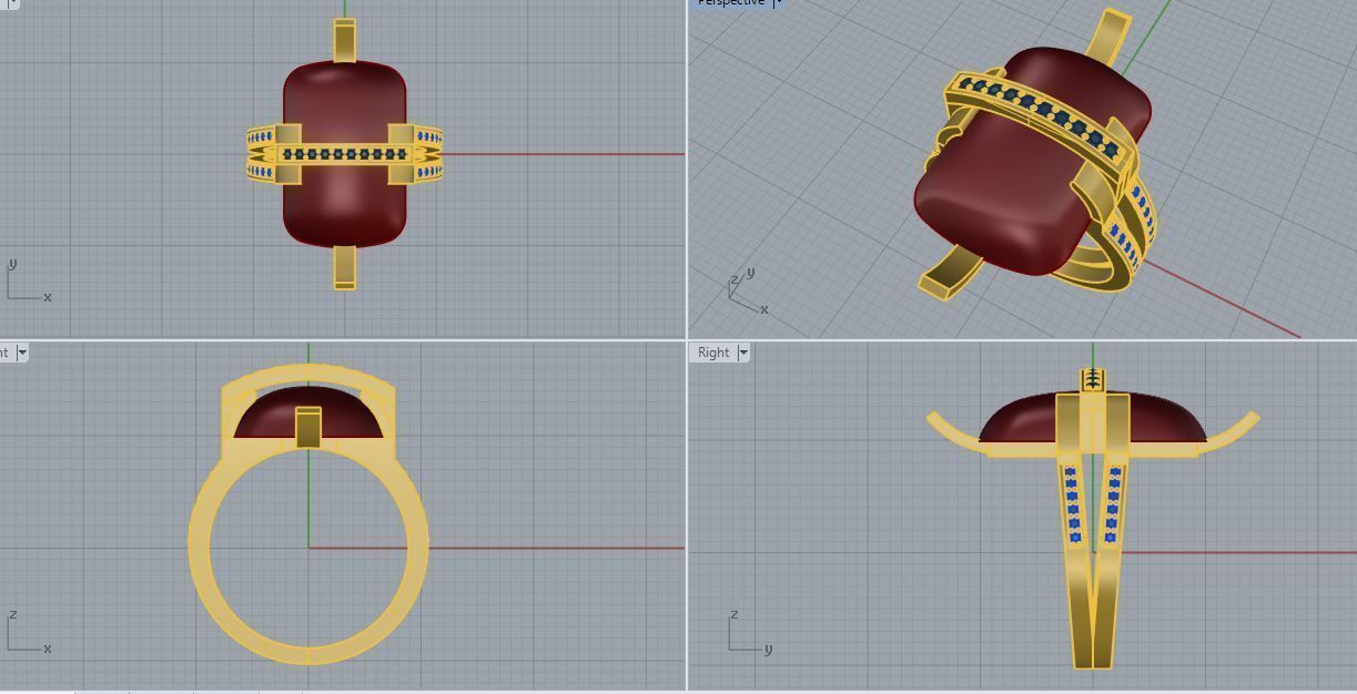 Ring and Earrings 36 3D print model_5