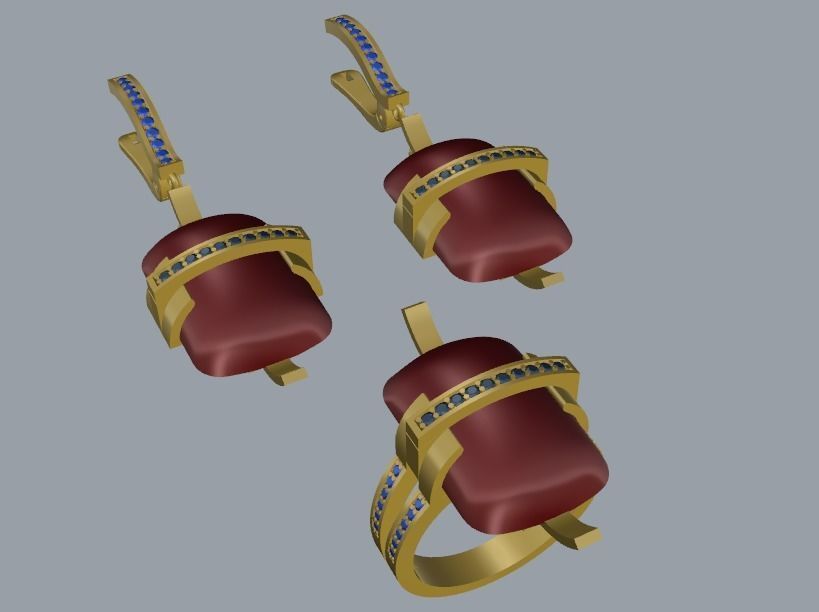 Ring and Earrings 36 3D print model_3