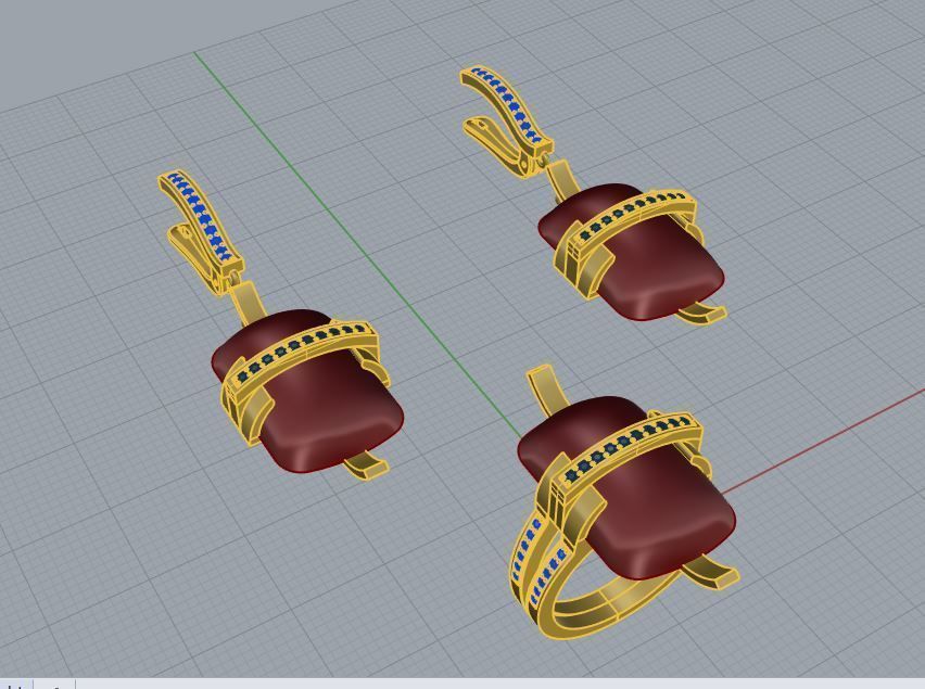 Ring and Earrings 36 3D print model_4