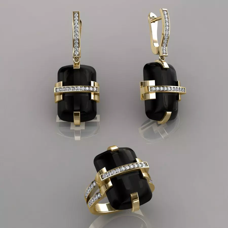 Ring and Earrings 36 3D print model_0