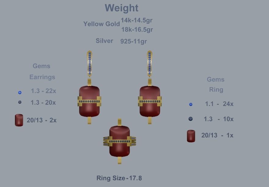 Ring and Earrings 36 3D print model_1