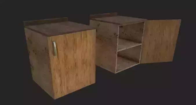 cabinet two wooden cabinets